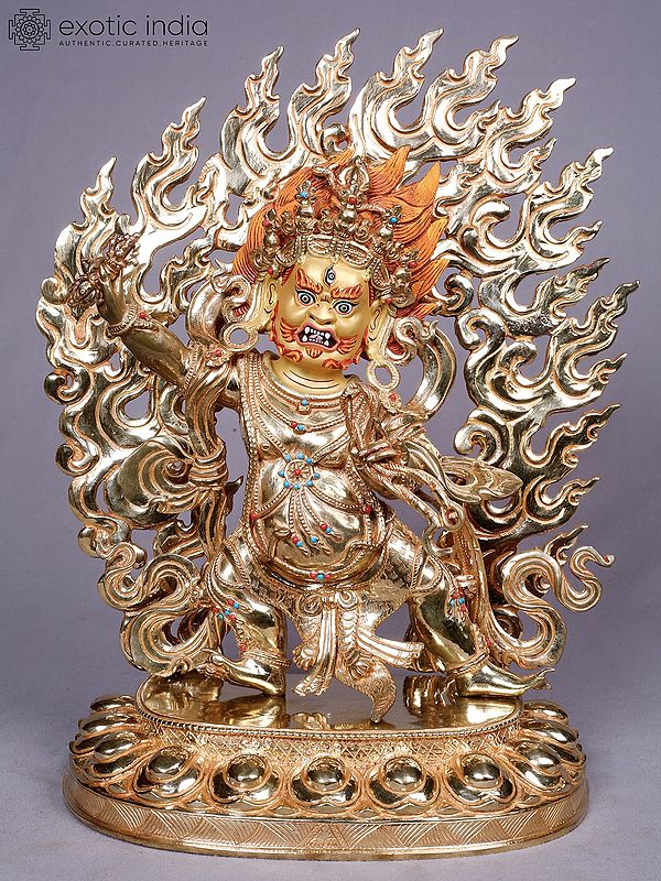 Vajrapani | Tibetan Buddhist Deity | Copper With Gold Plated