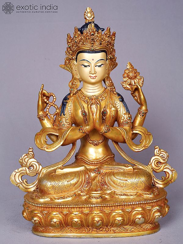 Chakdorje | Tibetan Buddhist Deity | Copper With Gold Plated