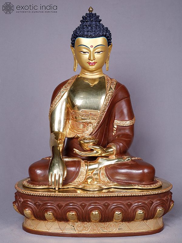 Shakyamuni Great Buddha | Tibetan Buddhist Deity | Copper With Gold Plated