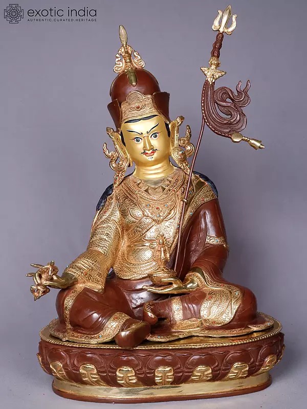 Guru Padmasambhava | Tibetan Buddhist Deity | Copper With Gold Plated