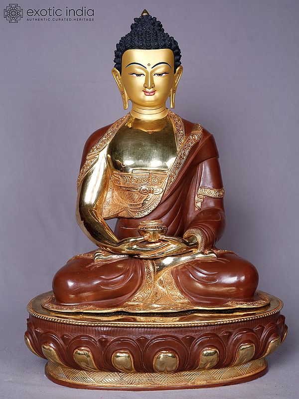 Amitabha Buddha | Tibetan Buddhist Deity | Copper With Gold Plated