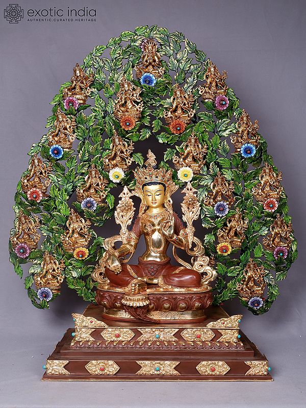 21 Tara Set | Tibetan Buddhist Deity | Copper With Gold Plated