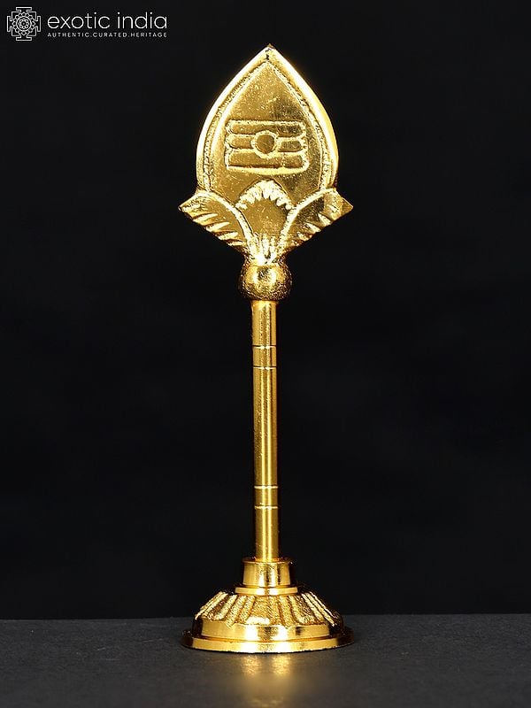 4" Small Brass Karttikeya (Murugan) Vel