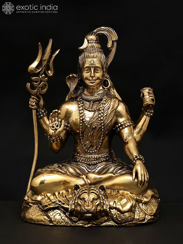 5" Small Superfine Four Armed Blessing Lord Shiva | Brass Statue