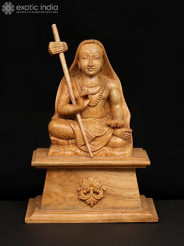 8" Adi Guru Shankaracharya | Wood Carving