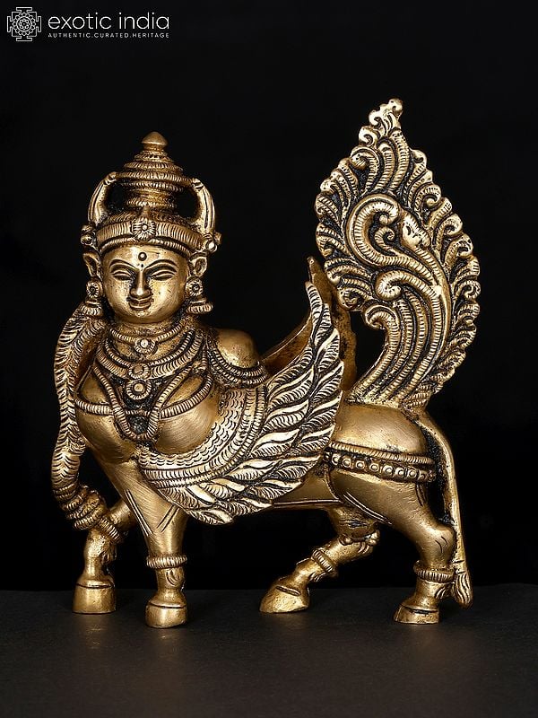 5" Small Kamadhenu Cow | Brass Statue