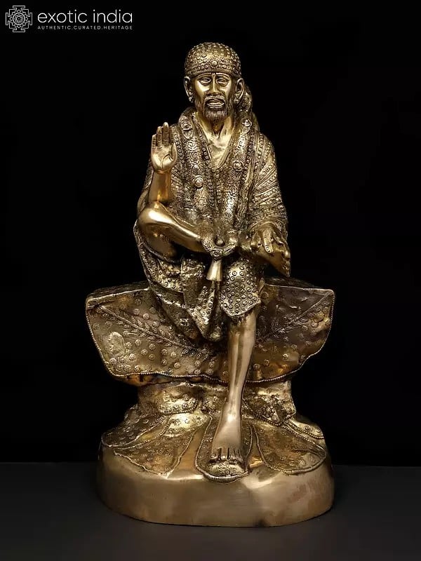 24" Blessing Sai Baba | Brass Statue