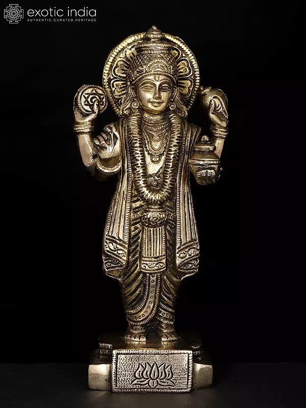 9" Lord Dhanvantari  - The Physician of The Devas | Brass Statue