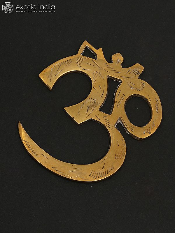 4" Small Brass Om (Aum)