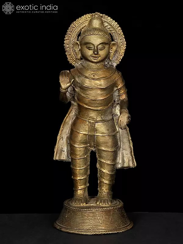 8" Tribal Buddha In Brass | Handmade | Made In India