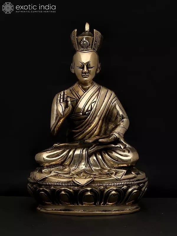 Tibetan Lama Brass Statue