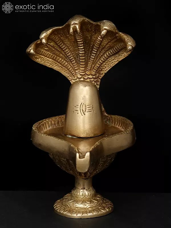 6" Shiva Linga Statue in Brass | Handmade | Made in India