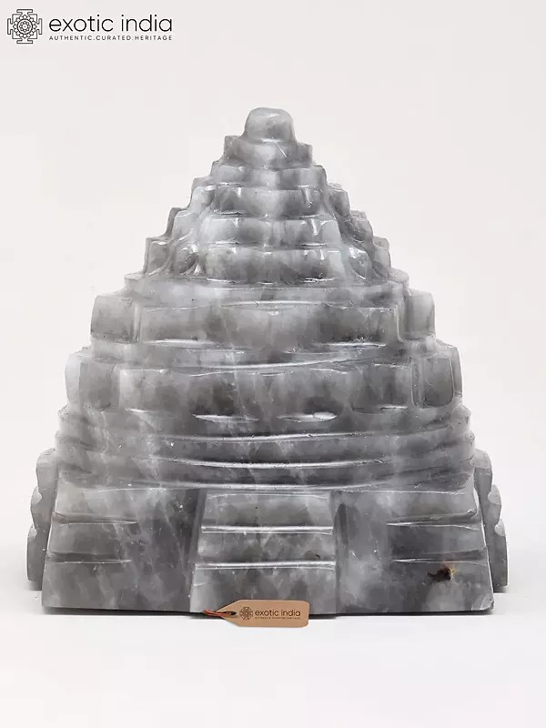 2" Small Shri Yantra Meru - Sacred Vastu and Pooja Idol | Grey Moon Gemstone
