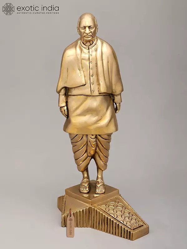 14" Sardar Vallabhbhai Patel (Statue of Unity) | Brass Sculpture | Made in India