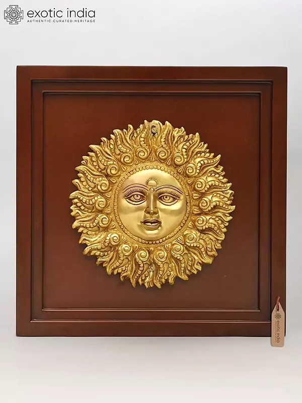 Surya Brass Wall Sculpture - 18" Framed Art Piece