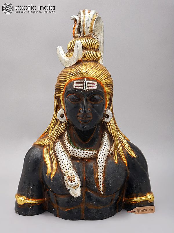17" Lord Shiva Bust | Marble Statue