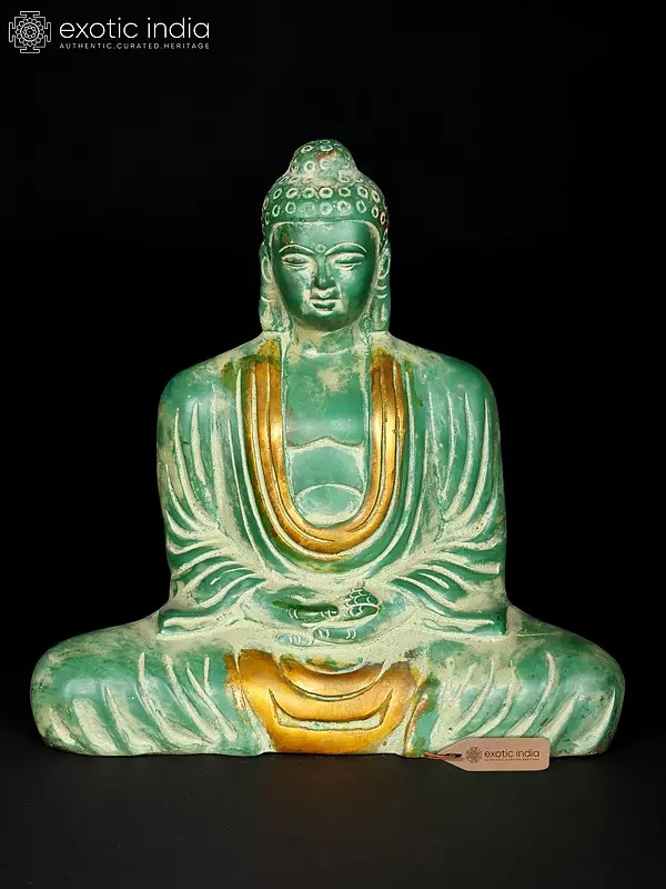 8" Sitting Buddha | Brass Statue