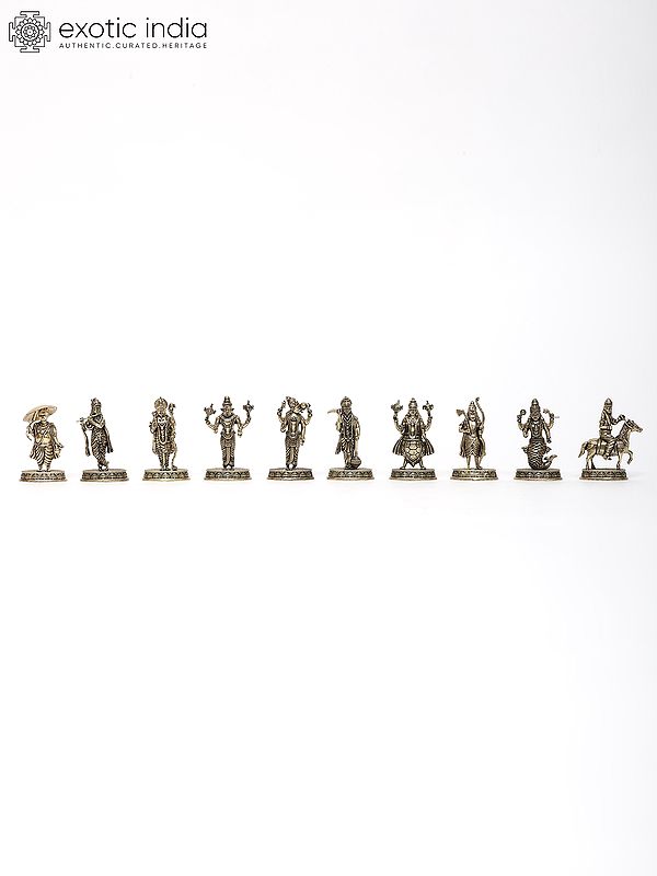 2" Small Superfine Dashavatara Set | Set of 10 Statues