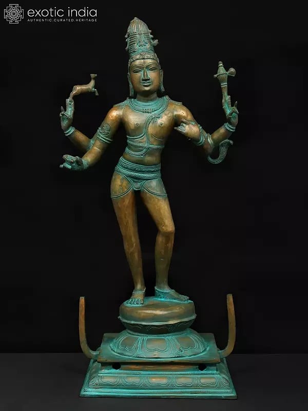 24" Lord Shiva as Pashupatinath | Bronze Statue