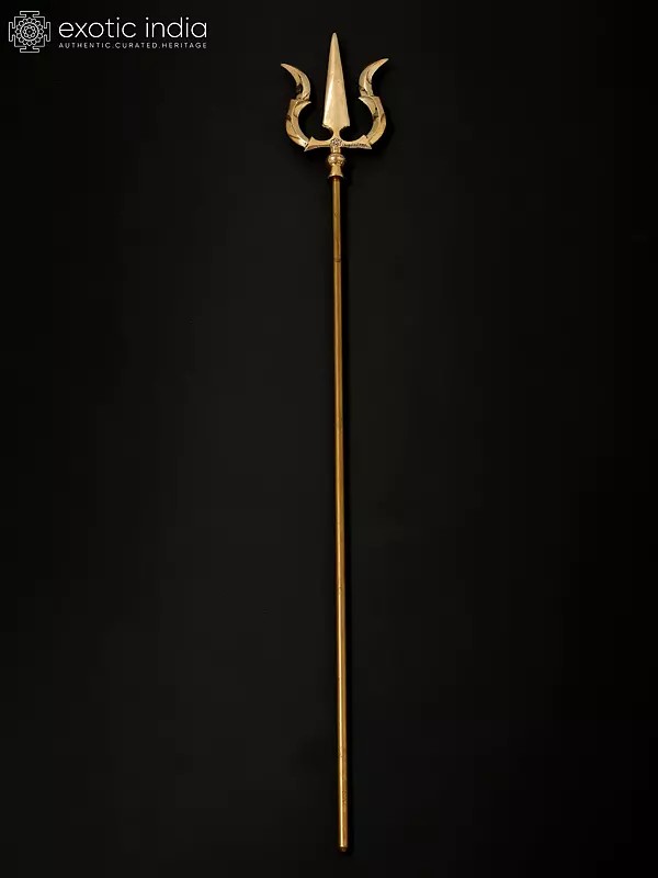 Brass Trishul/Trident of Lord Shiva