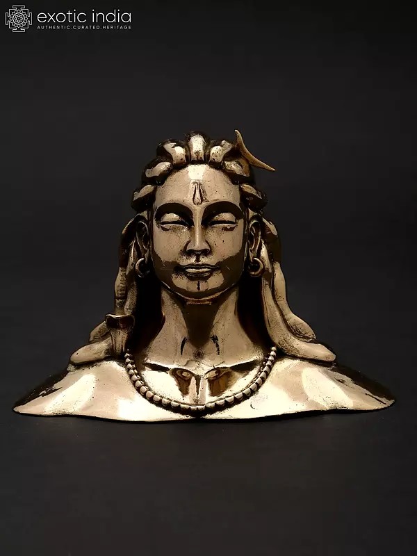 4" Small Superfine Adiyogi Shiva | Brass Statue