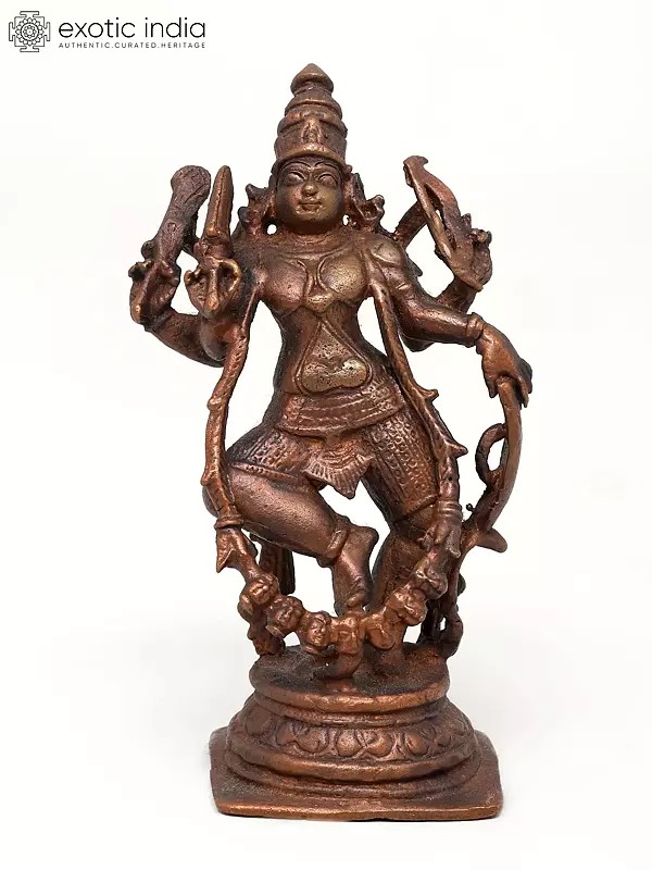 4" Small Goddess Kali | Copper Statue