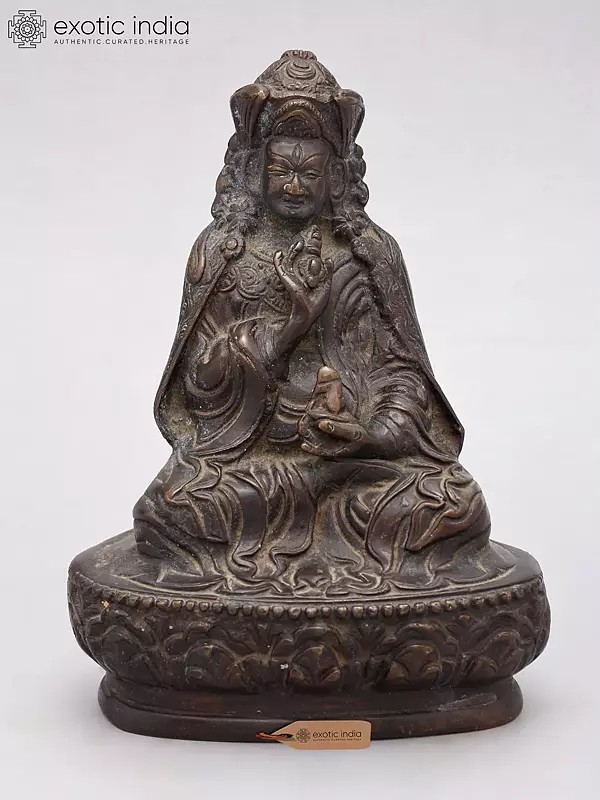 7" Guru Padmasambhava (Tibetan Buddhist Deity) | Brass Statue
