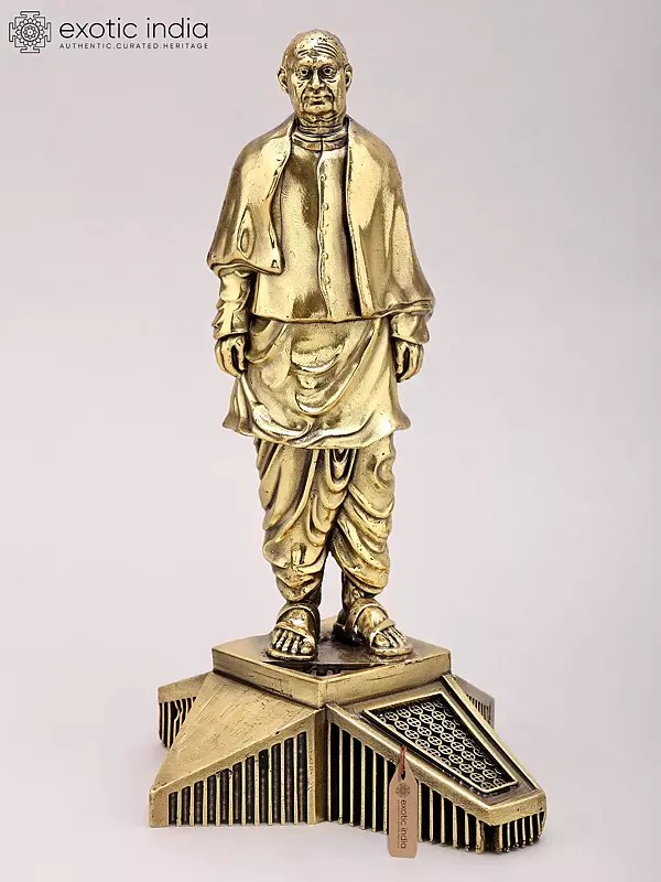 Sardar Vallabhbhai Patel Statue of Unity - 9" Brass Sculpture