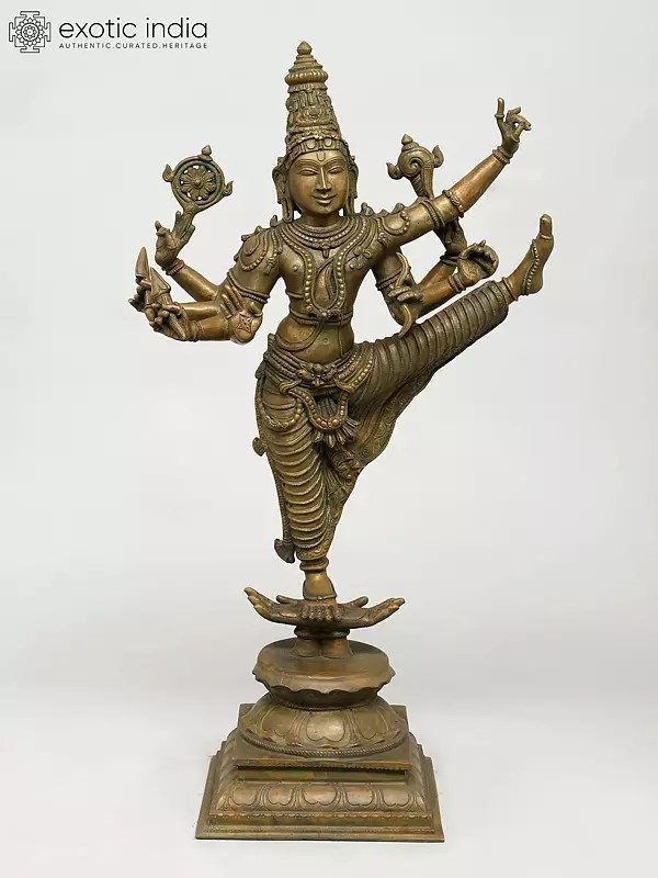 25" Superfine Ulagalantha Perumal | Madhuchista Vidhana (Lost-Wax) | Panchaloha Bronze from Swamimalai