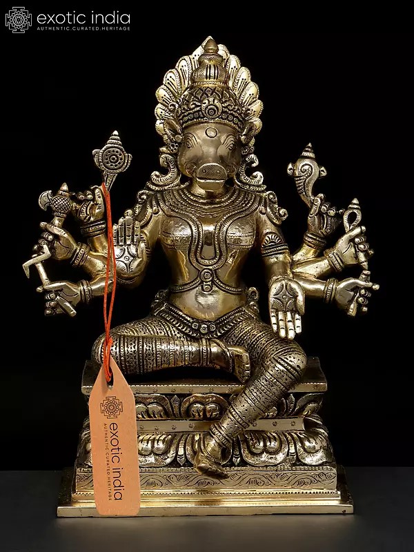 12" Blessing Goddess Varahi | Brass Statue