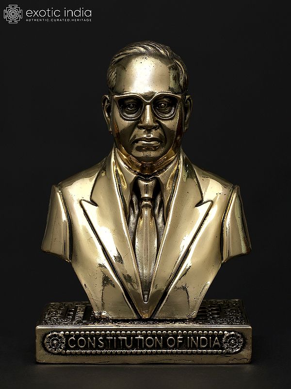 4" Small Baba Saheb Dr. Bhimrao Ambedkar Bust - The Father of The Indian Constitution | Superfine Brass Statue