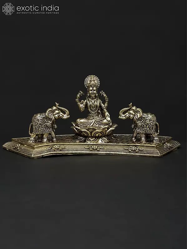Small Superfine Goddess Gajalakshmi | Brass Statue