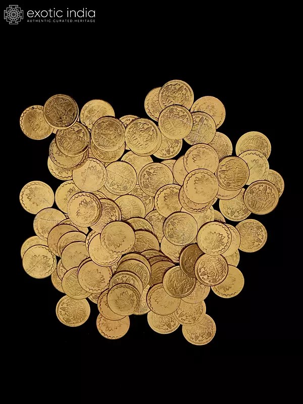 108 Goddess Lakshmi Coins for Puja | Ritual Coins
