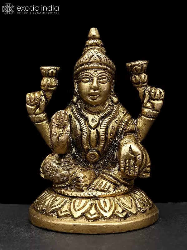 2" Small Blessing Goddess Lakshmi | Brass Statue