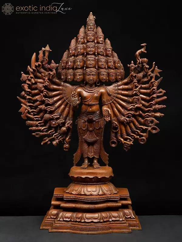 20" Majestic Lord Sadashiva, Shiva of Great Cosmic Beauty | Handmade | Madhuchista Vidhana (Lost-Wax) | Panchaloha Bronze from Swamimalai