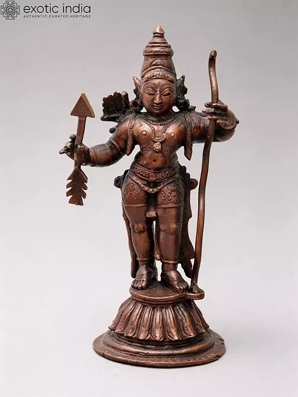 Lord Rama Copper Statue (5 Inch)