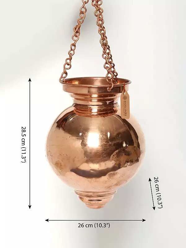 Hanging Shirodhara Pot In Copper | Made In India