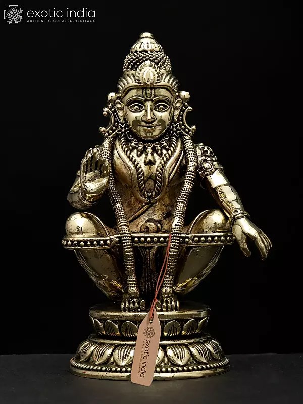 6" Small Supefine Ayyappan | Brass Statue