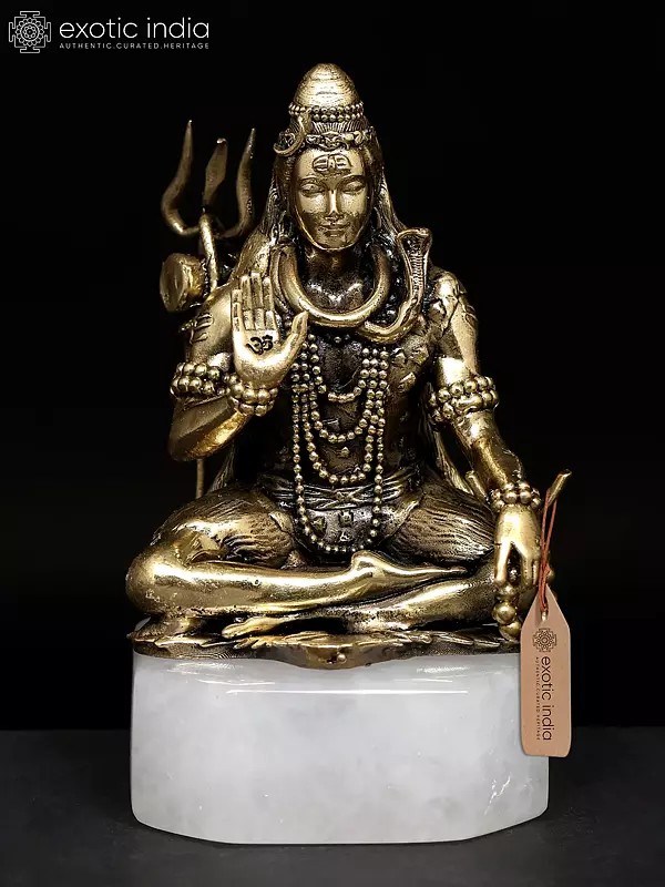 Bhagawan Shiva Seated on an Icy Peak of the Himalayas