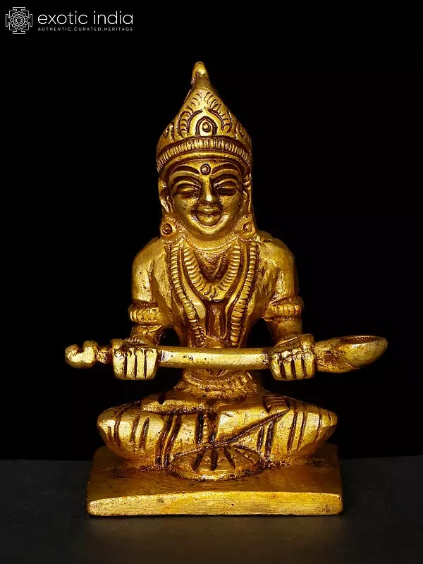 3" Small Goddess Annapurna | Brass Statue