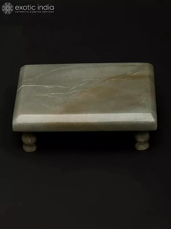 5" Small Jade Puja Chowki for Deity