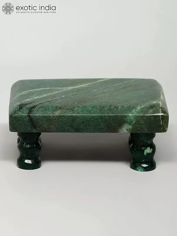 3" Small Size Chowki (Pedestal) for Deity in Jade Stone