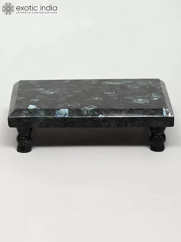 6" Rectangular Shape Labradorite Chowki (Pedestal)