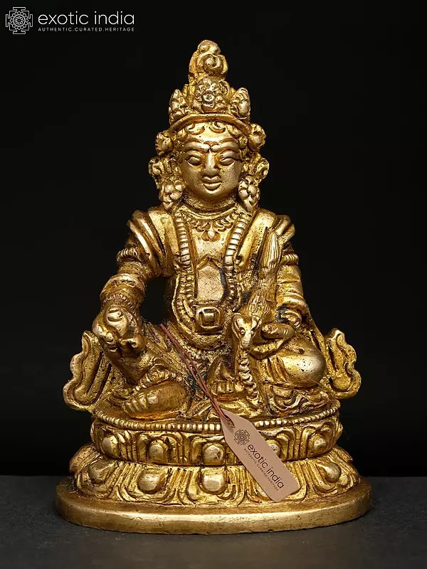 3" Small Lord Kubera | Brass Statue