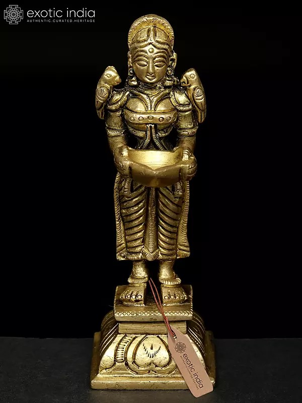 5" Small Deep Lakshmi | Brass Statue