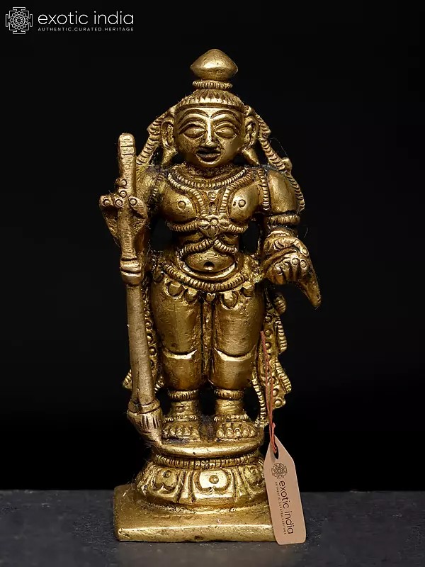 3" A Hindu Tantric Deity Small Sculpture in Brass | Handmade | Made in India