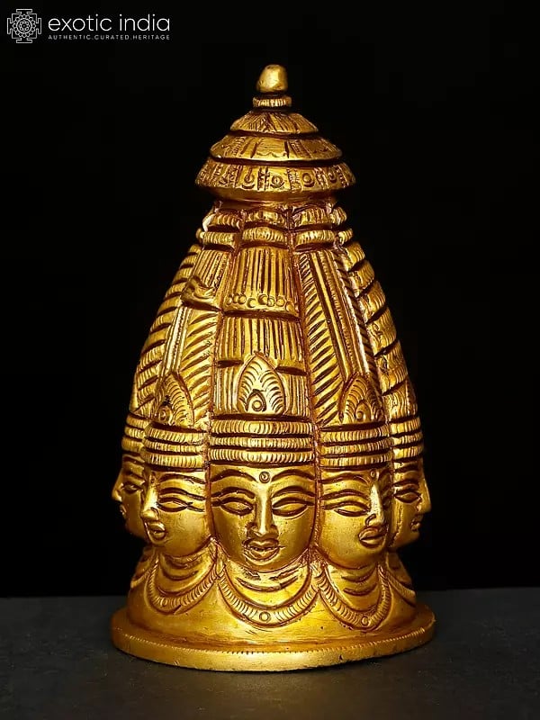3" Small Brass Ashta Mukhalingam