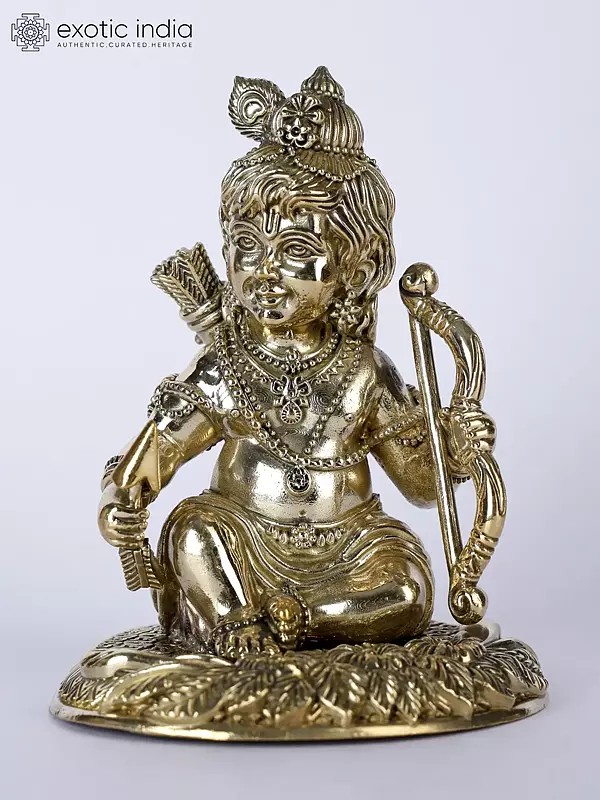 Small Superfine Ram Lalla Brass Statue