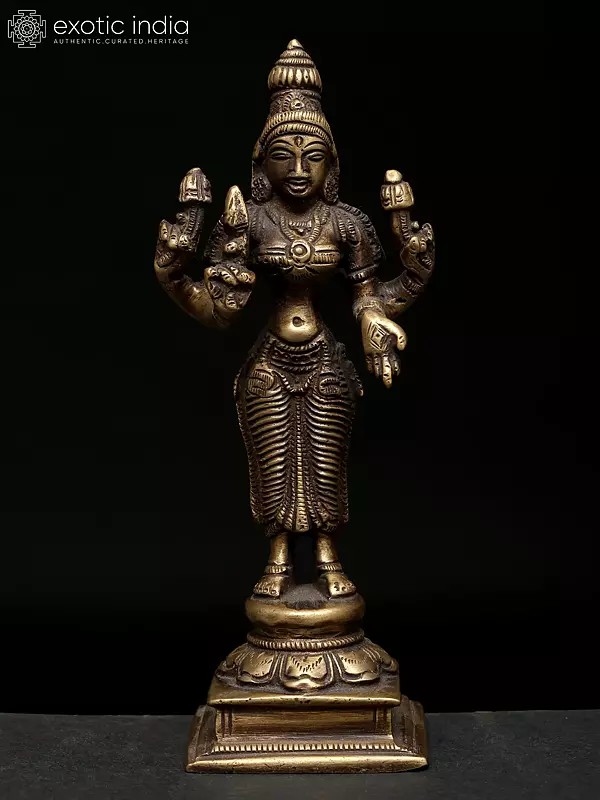 5" Small Standing Devi Lakshmi | Brass Statue