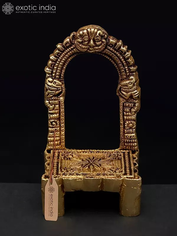 3" Small Kirtimukha Throne in Brass